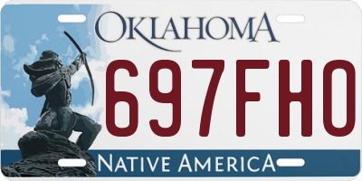 OK license plate 697FHO