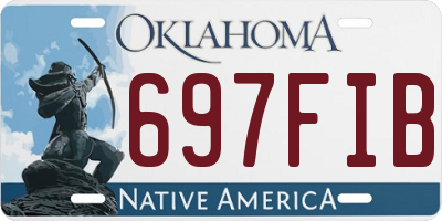 OK license plate 697FIB