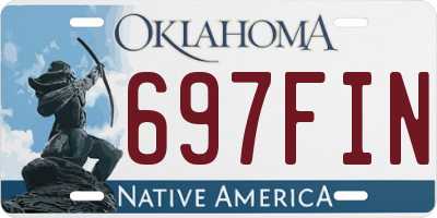 OK license plate 697FIN