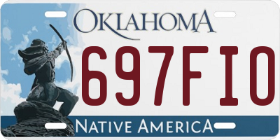 OK license plate 697FIO