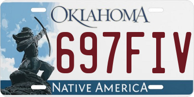 OK license plate 697FIV