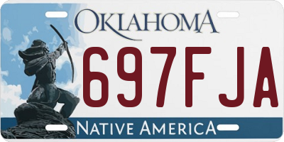 OK license plate 697FJA