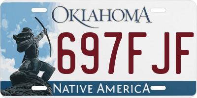 OK license plate 697FJF