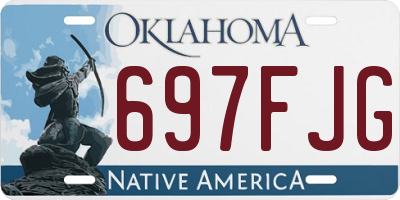 OK license plate 697FJG