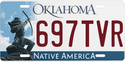 OK license plate 697TVR