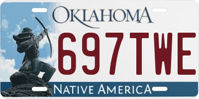 OK license plate 697TWE