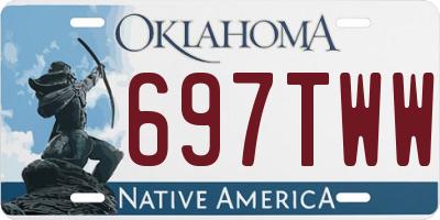 OK license plate 697TWW