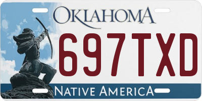 OK license plate 697TXD