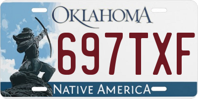OK license plate 697TXF
