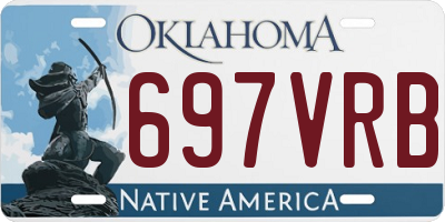 OK license plate 697VRB