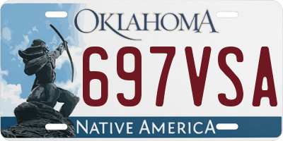 OK license plate 697VSA