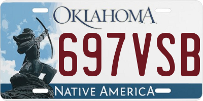 OK license plate 697VSB