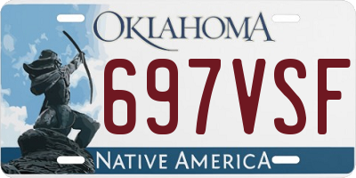 OK license plate 697VSF
