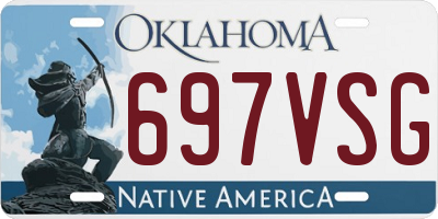 OK license plate 697VSG