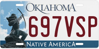 OK license plate 697VSP