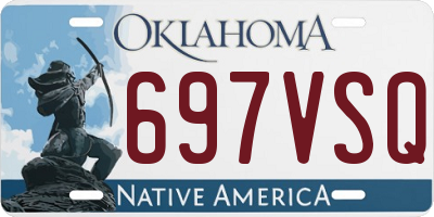 OK license plate 697VSQ