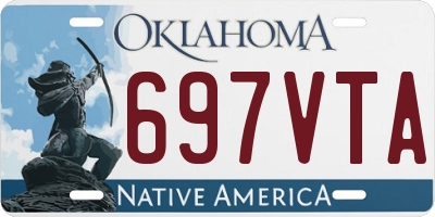 OK license plate 697VTA