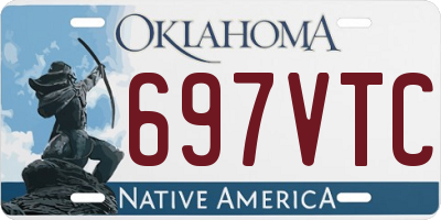 OK license plate 697VTC
