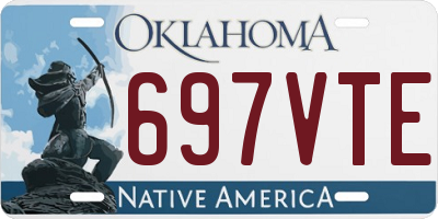 OK license plate 697VTE