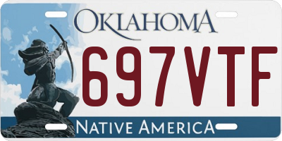 OK license plate 697VTF