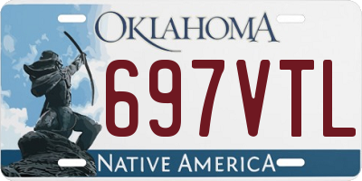 OK license plate 697VTL