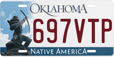OK license plate 697VTP