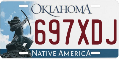 OK license plate 697XDJ