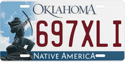 OK license plate 697XLI