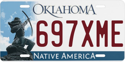 OK license plate 697XME