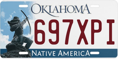 OK license plate 697XPI