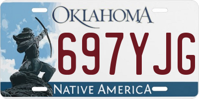 OK license plate 697YJG