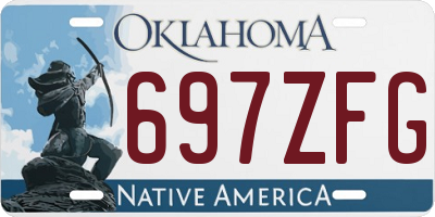 OK license plate 697ZFG