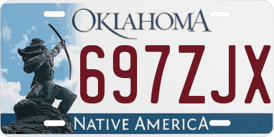 OK license plate 697ZJX