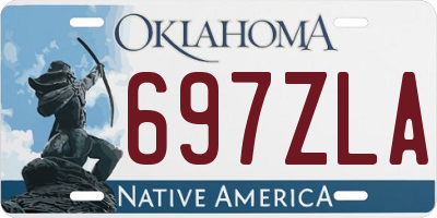 OK license plate 697ZLA