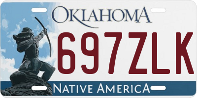 OK license plate 697ZLK