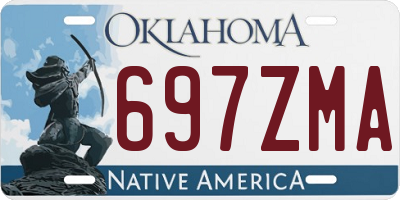 OK license plate 697ZMA