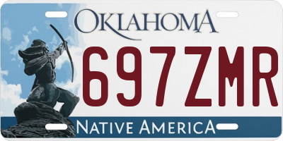 OK license plate 697ZMR