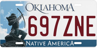 OK license plate 697ZNE