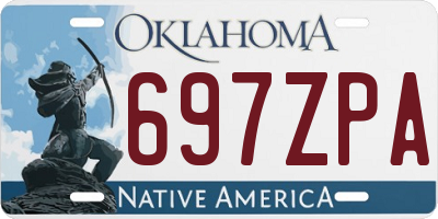 OK license plate 697ZPA