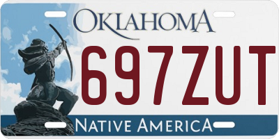 OK license plate 697ZUT