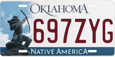 OK license plate 697ZYG
