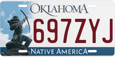 OK license plate 697ZYJ