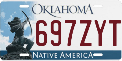 OK license plate 697ZYT