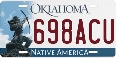 OK license plate 698ACU