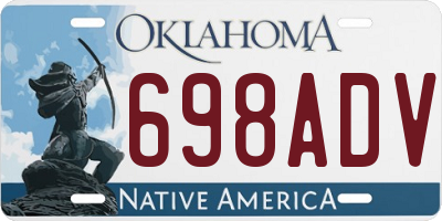 OK license plate 698ADV