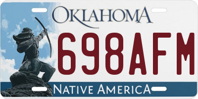 OK license plate 698AFM
