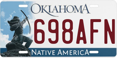 OK license plate 698AFN