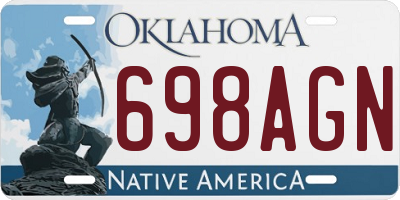 OK license plate 698AGN