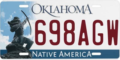 OK license plate 698AGW