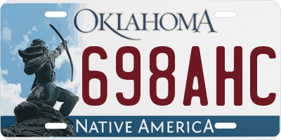 OK license plate 698AHC